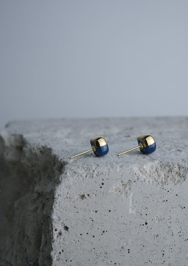 Handmade Ceramic Jewelry Earring Cecolors  Blue Opal 01