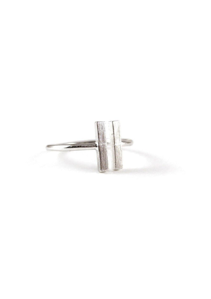 Double Rectangle Silver Ring Online Accessories Kollidea 1