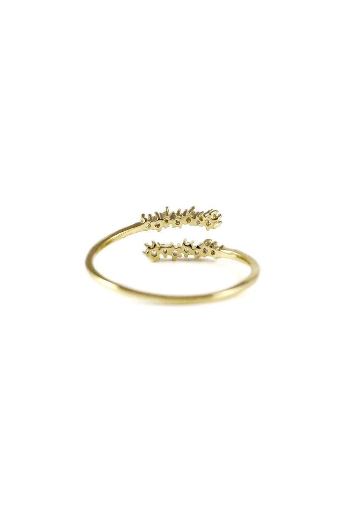 2 Line Cubic Zirconia Gold Ring Online Jewelry Kollidea 5