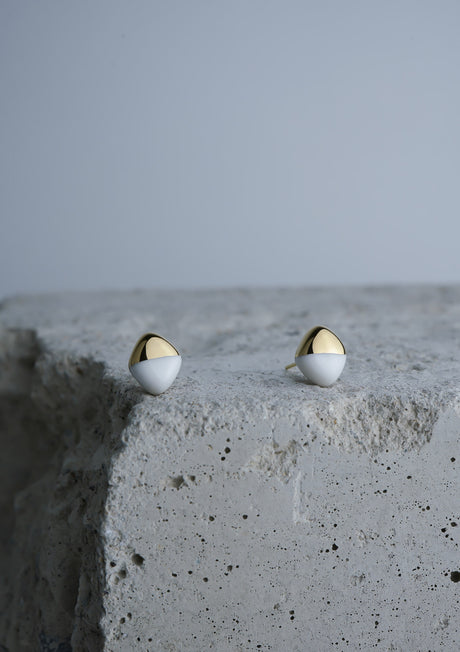 Handmade Earring Ceramic Jewelry Cecolors Diamond White