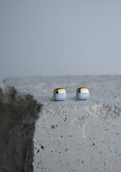 Handmade Earring Ceramic Jewelry Cecolors Square Ballad Blue