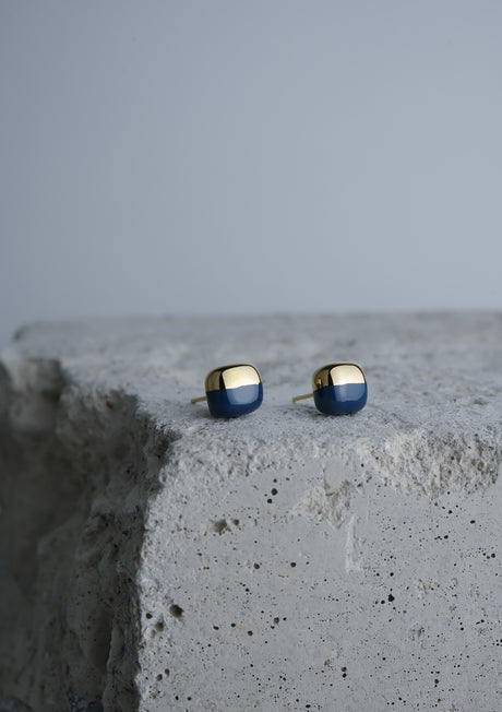 Handmade Ceramic Jewelry Earring Cecolors  Blue Opal 01