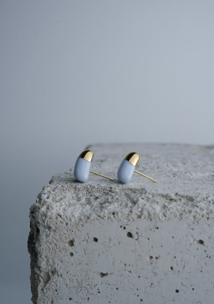 Cecolors Handmade Ceramic Earring Blue