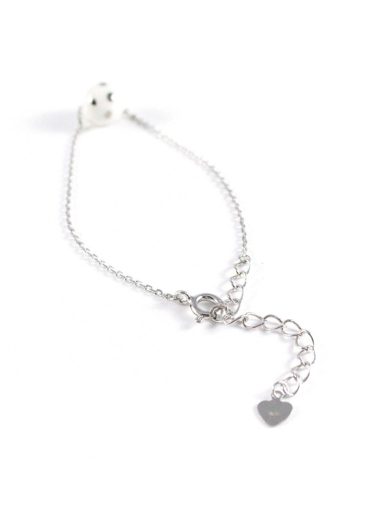 Cecolors Handmade Ceramic Polka Dots Sterling Silver Bracelet 04