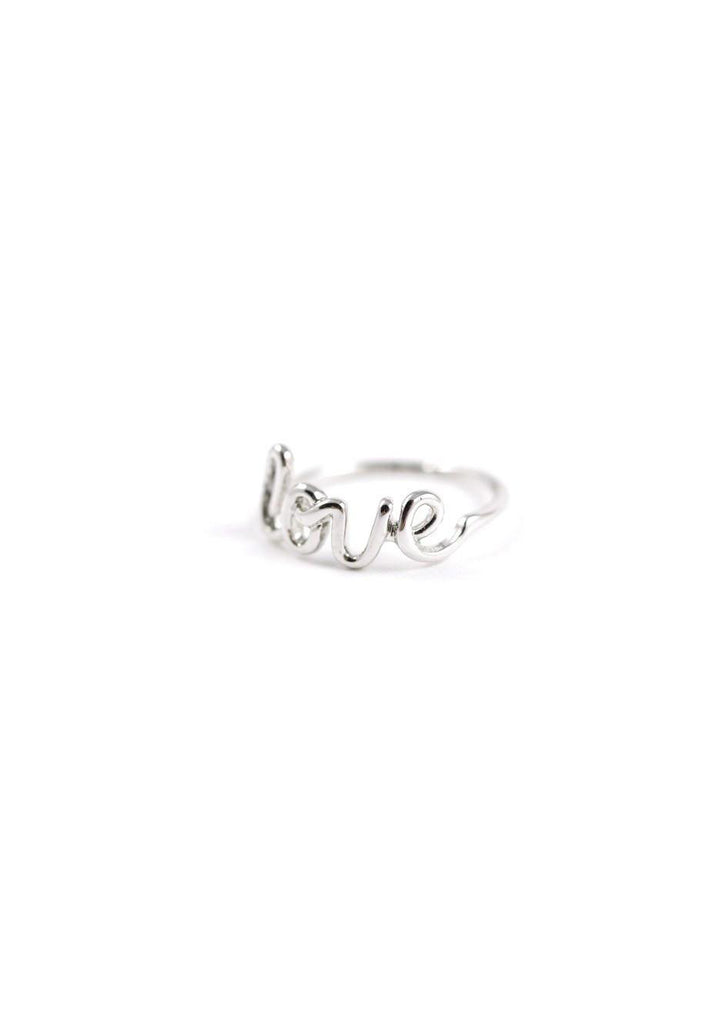 Cursive Long Ring Silver Online Accessories Kollidea 3