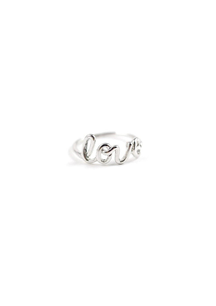Cursive Long Ring Silver Online Accessories Kollidea 4