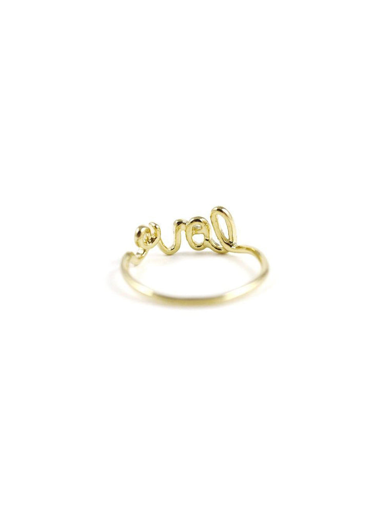 Accessories Online Cursive Ring Gold Kollidea 2