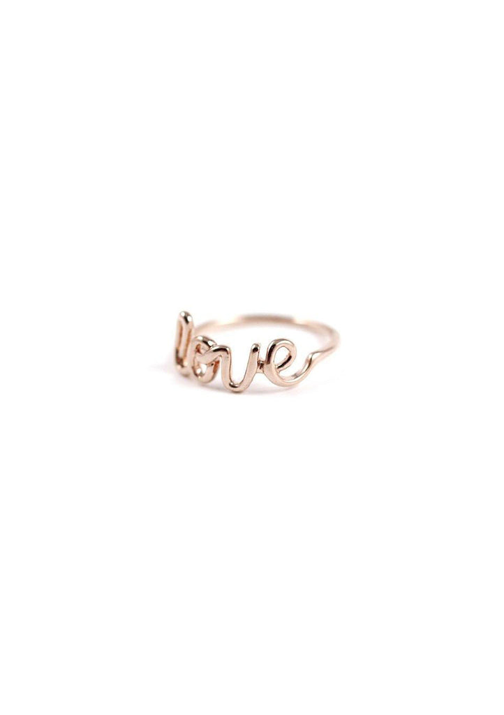 Cursive Long Ring Rose Gold Online Accessories Kollidea 3